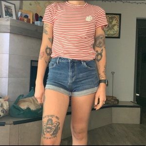 🎲 Urban outfitters red and white striped top 🎲